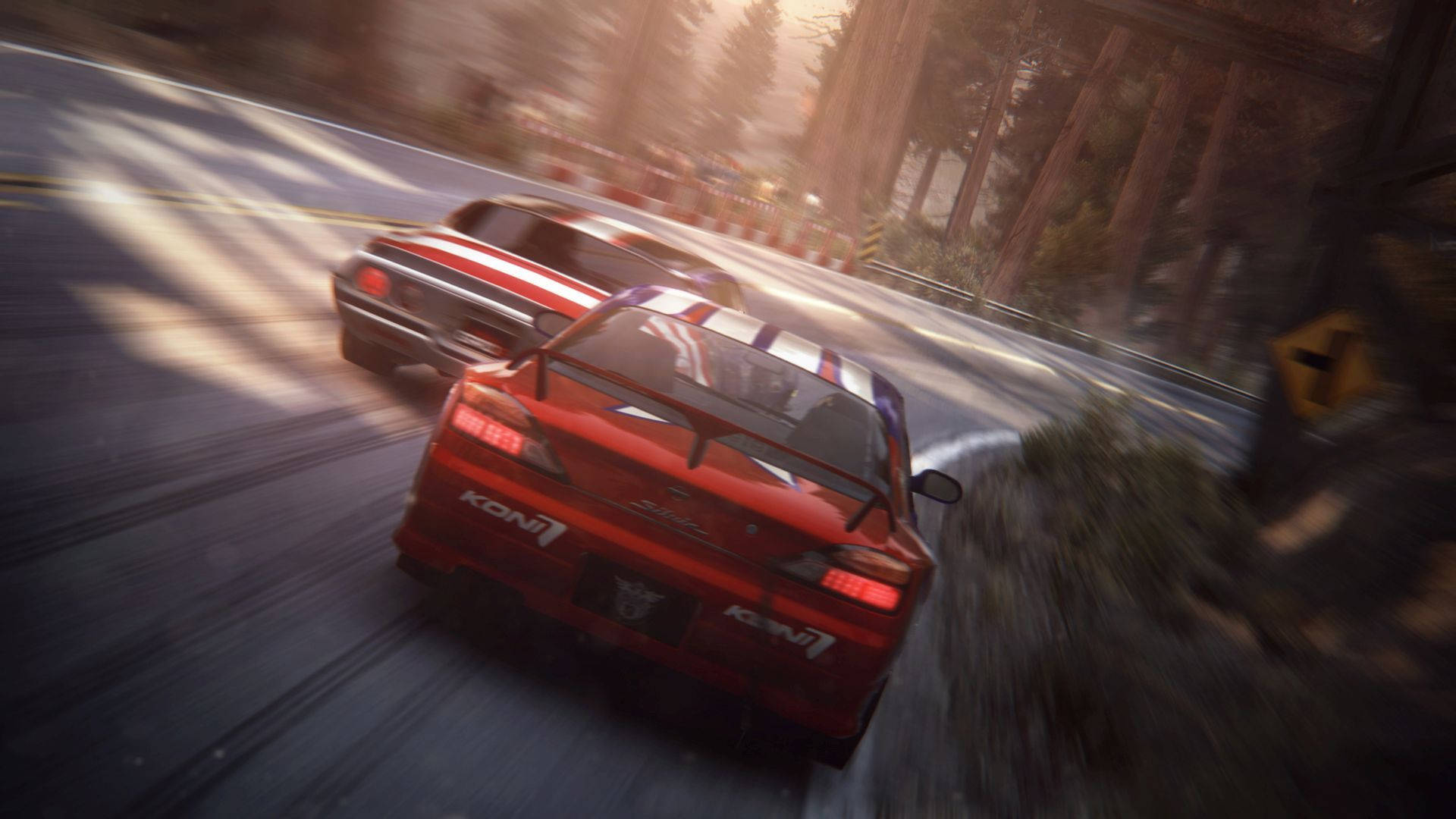 Grid 2 Outdoor Red Car Background