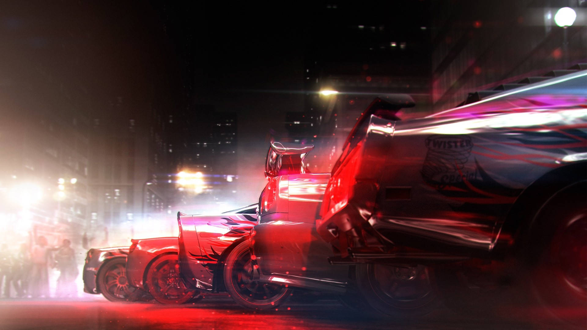 Grid 2 Red Cars Background