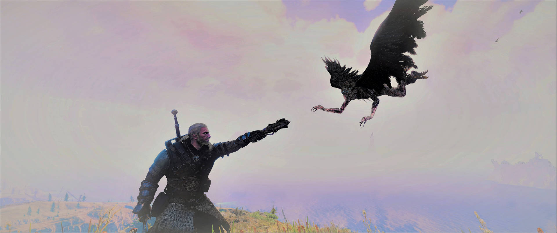 Griffin Attack The Witcher 3 Background