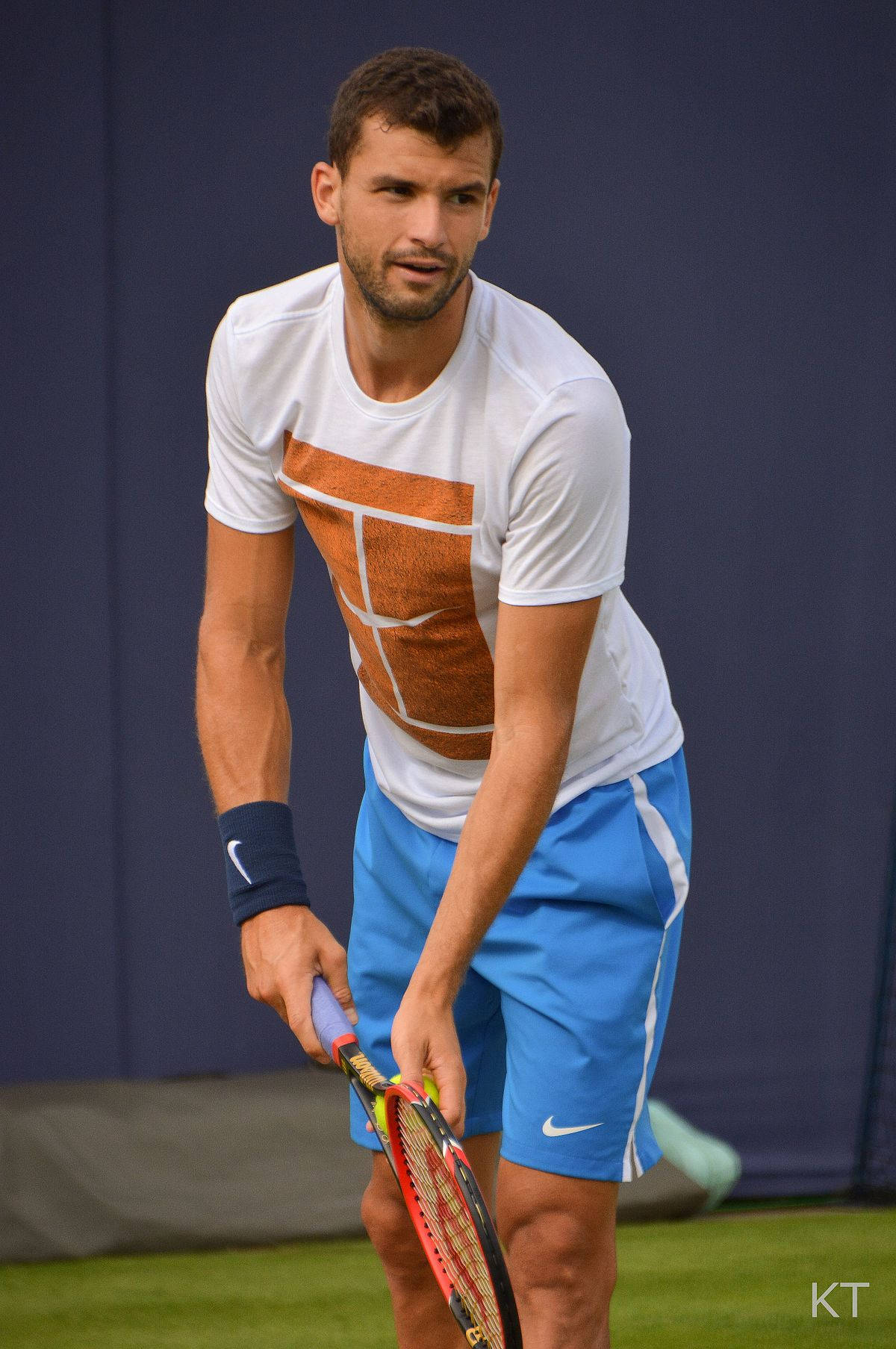 Grigor Dimitrov In Printed Tennis Shirt Background