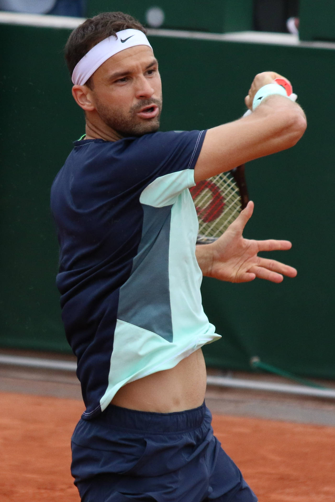 Grigor Dimitrov In Shades Of Blue Background