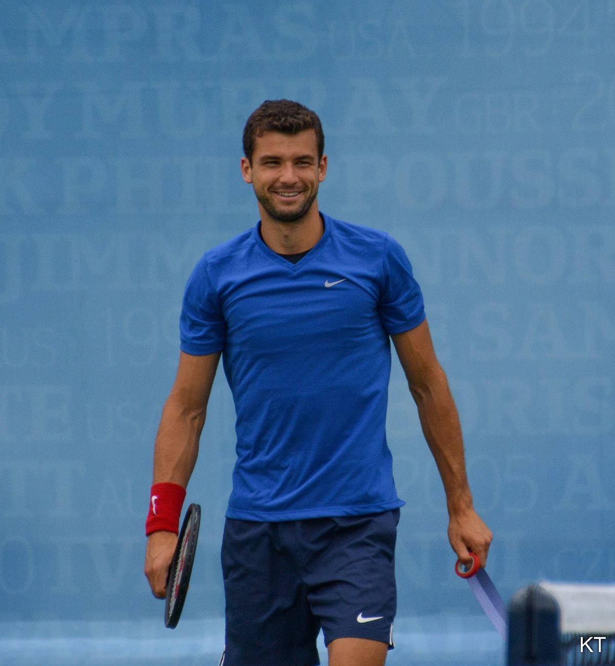 Grigor Dimitrov Wearing Blue Background