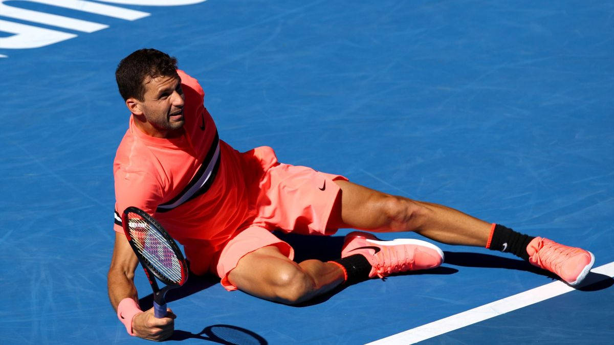 Grigor Dimitrov Wearing Neon Tennis Outfit