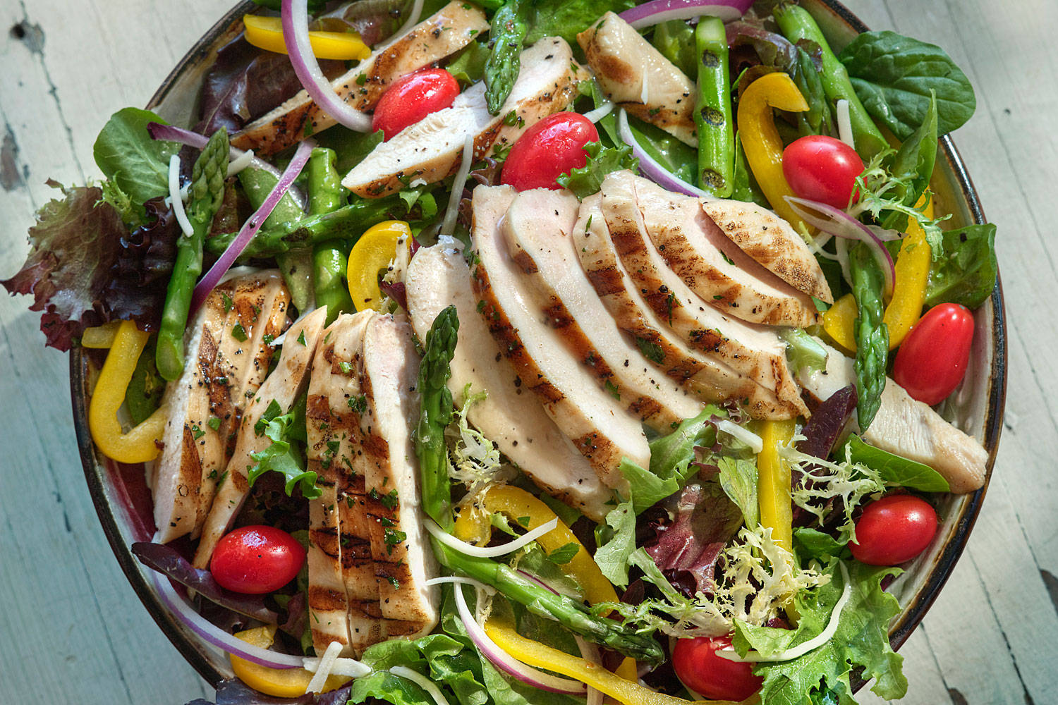 Grilled Chicken Salad Background
