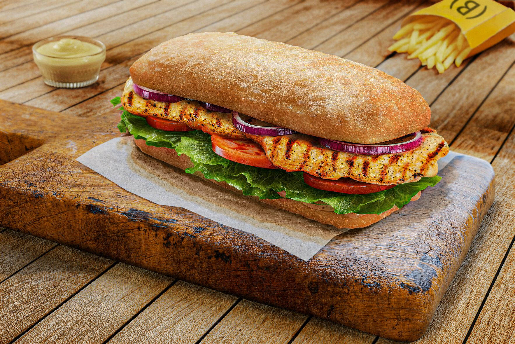 Grilled Chicken Sandwich Background