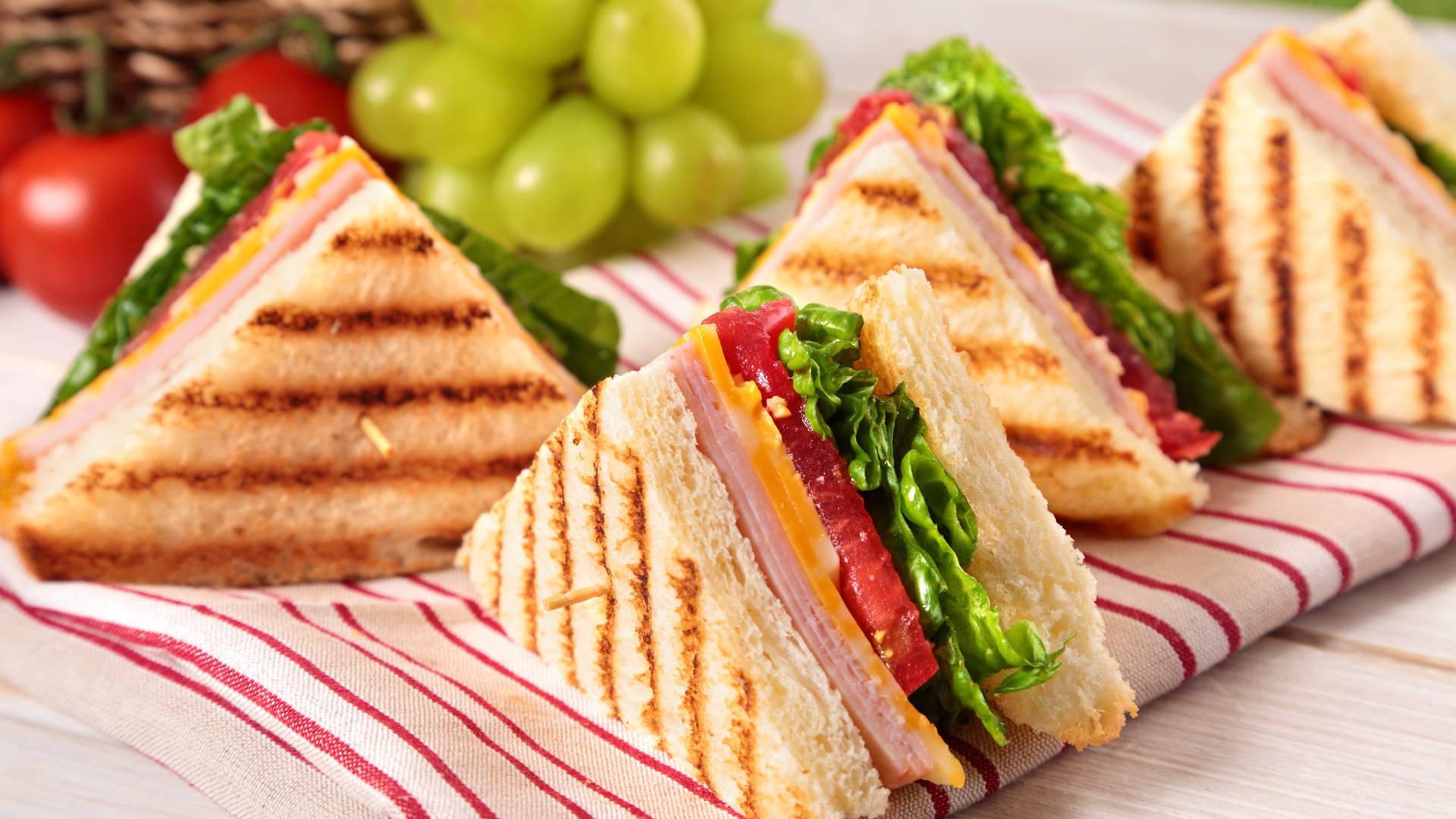 Grilled Ham Sandwich Background