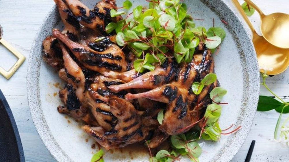 Grilled Quail Thighs With Scallions