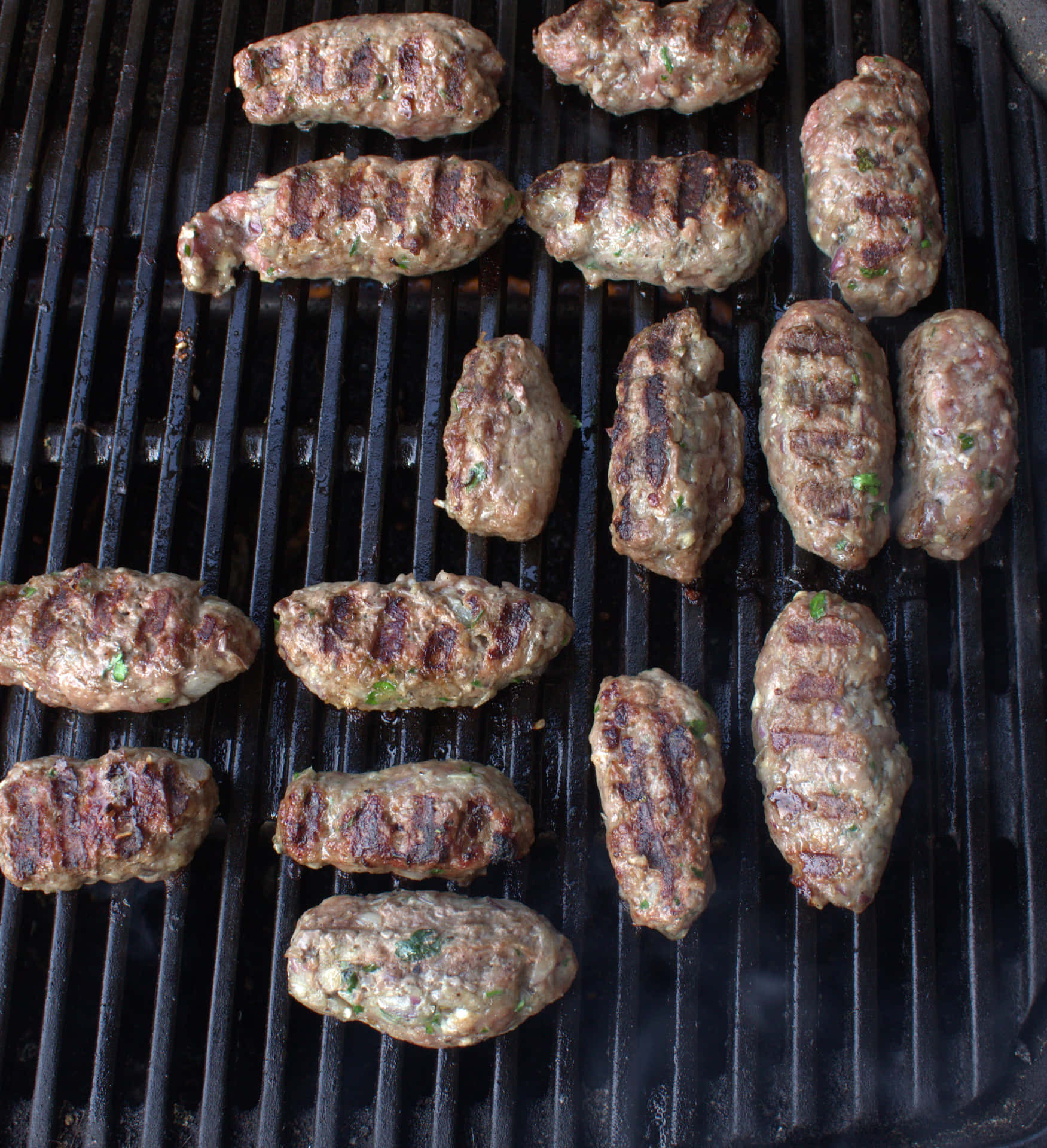 Grilling Of Ćevapi Sausages Background