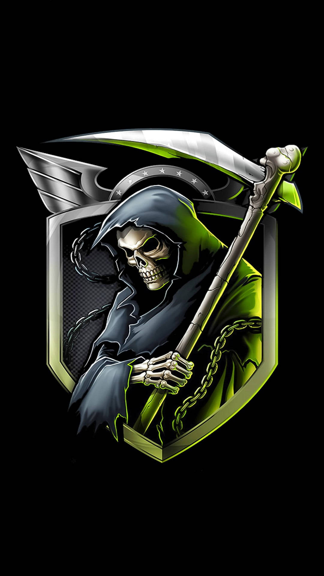 Grim Reaper Gangster Skull Background