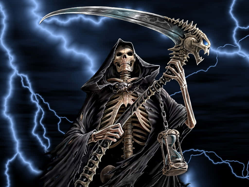 Grim Reaper Lightning Strike Background