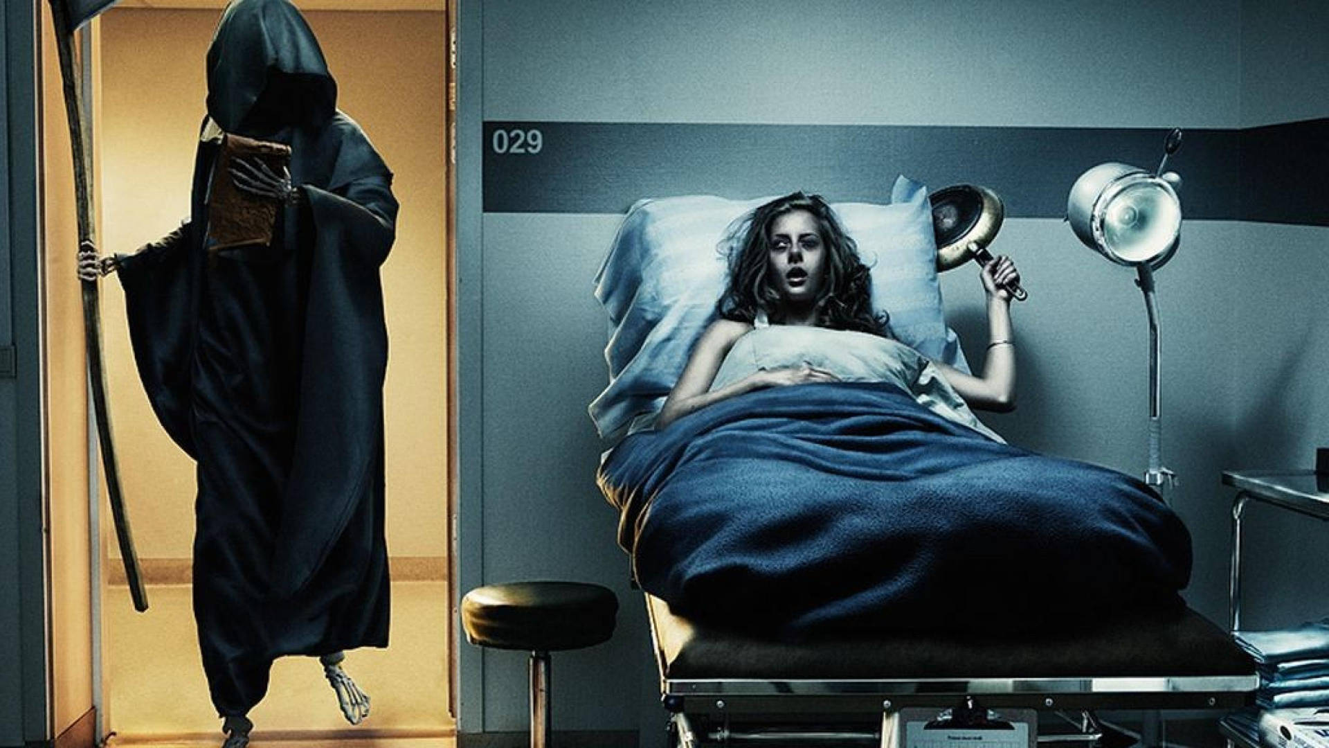 Grim Reaper With Girl In Hospital Bed