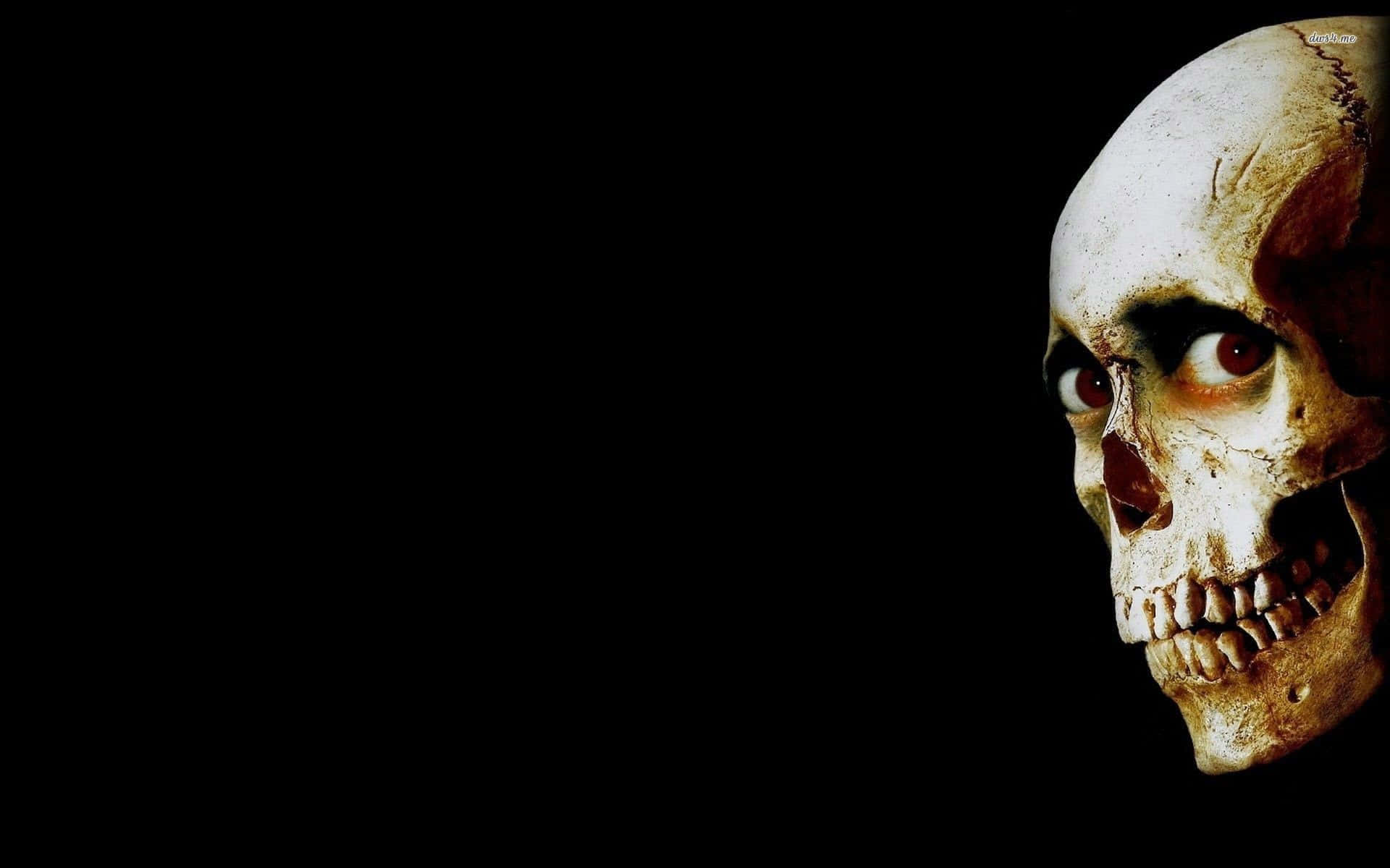 Grim Skullwith Eyes Background