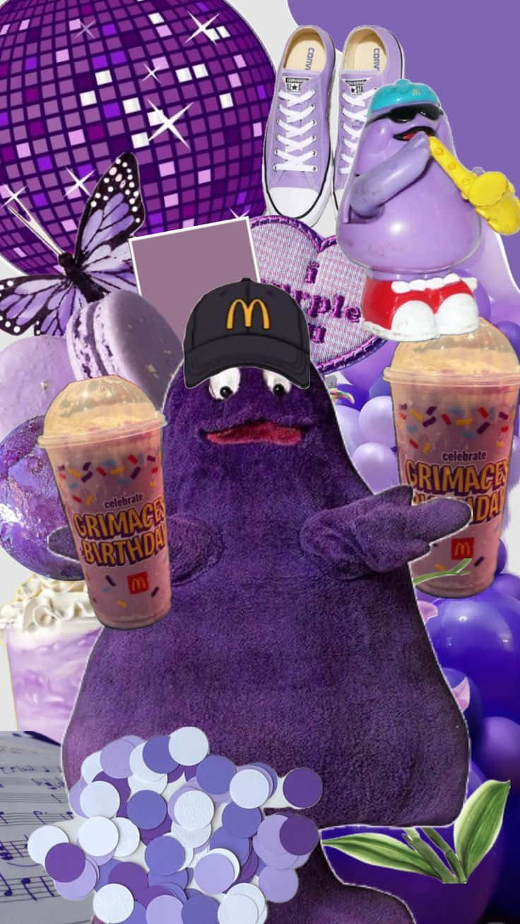 Grimace Birthday Celebration Background