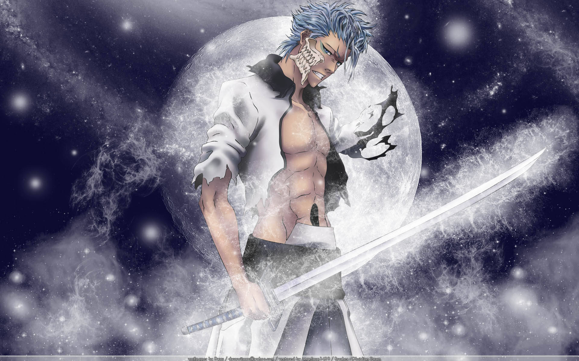 Grimmjow And The Moon Background