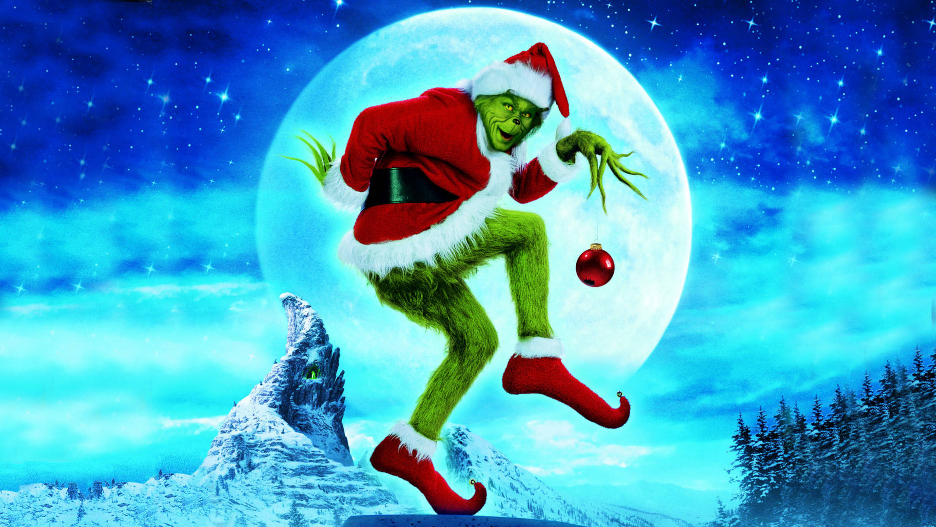 Grinch In Moonlight Background