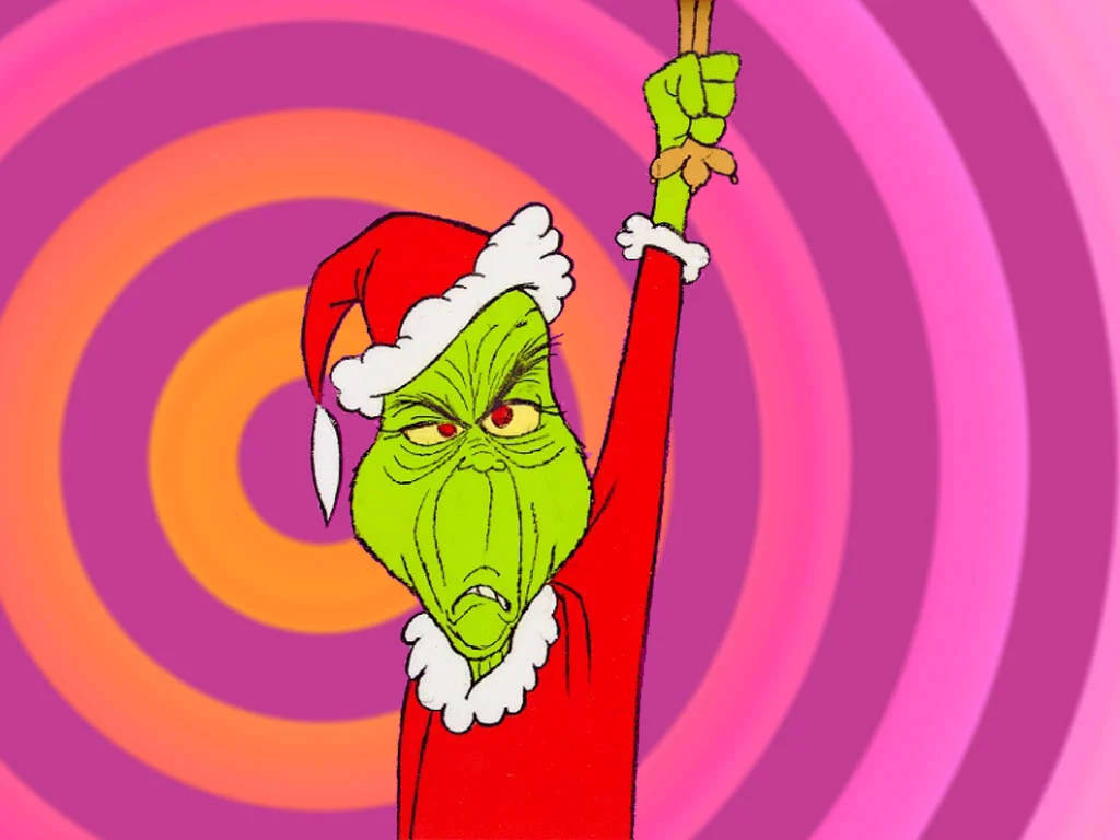 Grinch Optical Illusion Background