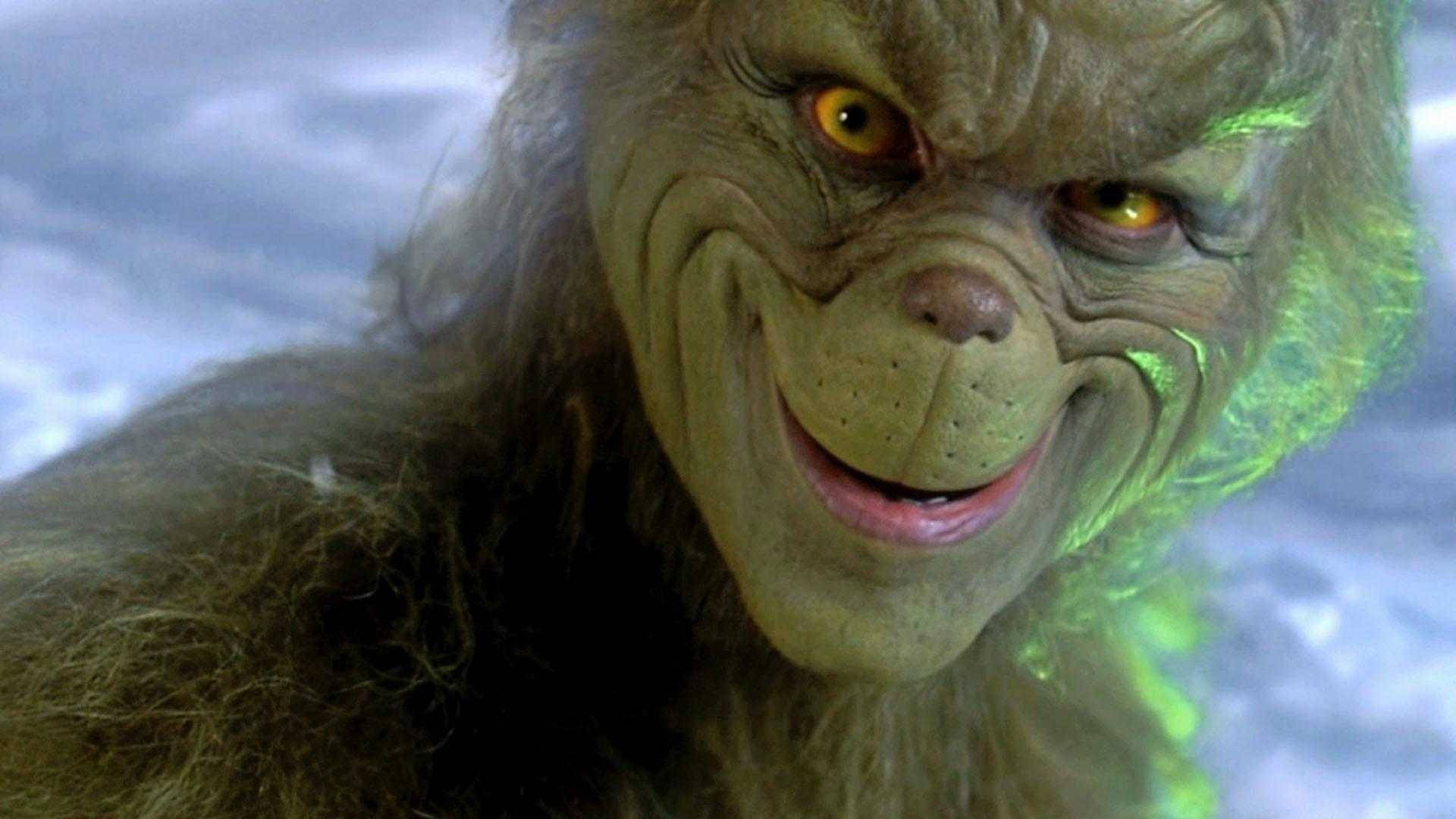 Grinch Scary Face Background