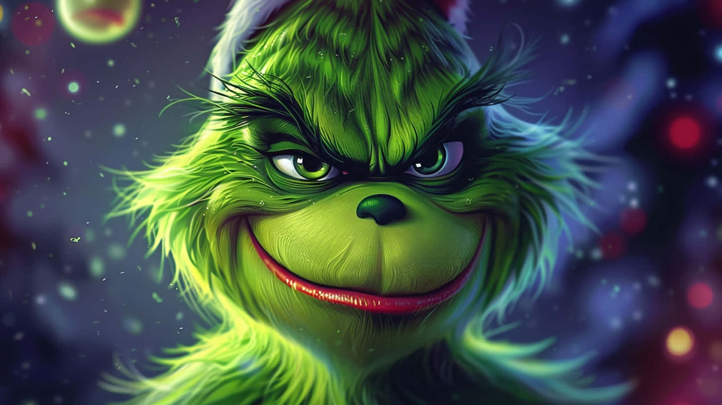 Grinch Smirk Holiday Mood Background