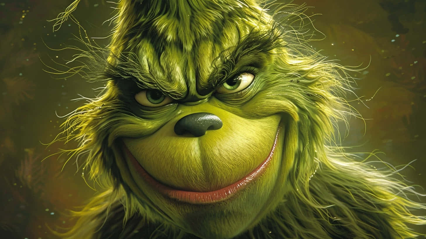 Grinch Smirk Portrait Background