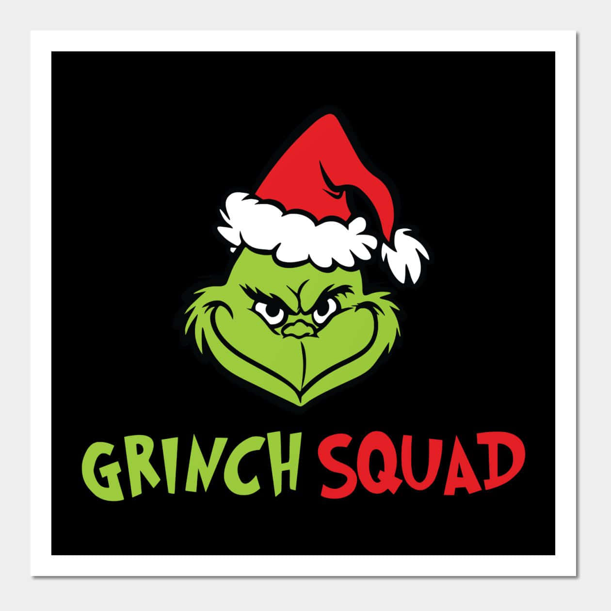 Grinch Squad Christmas Poster Background