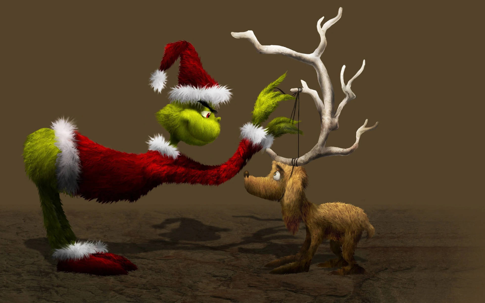 Grinch With Dog Background