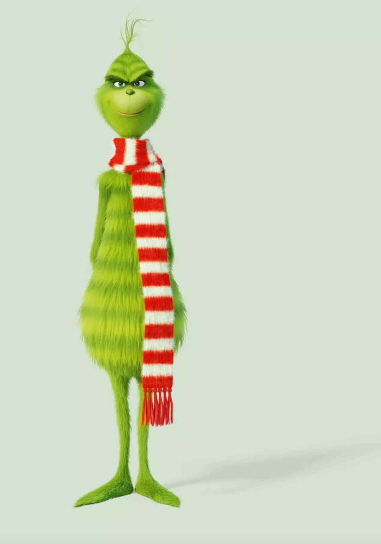 Grinch With Red Scarf Background