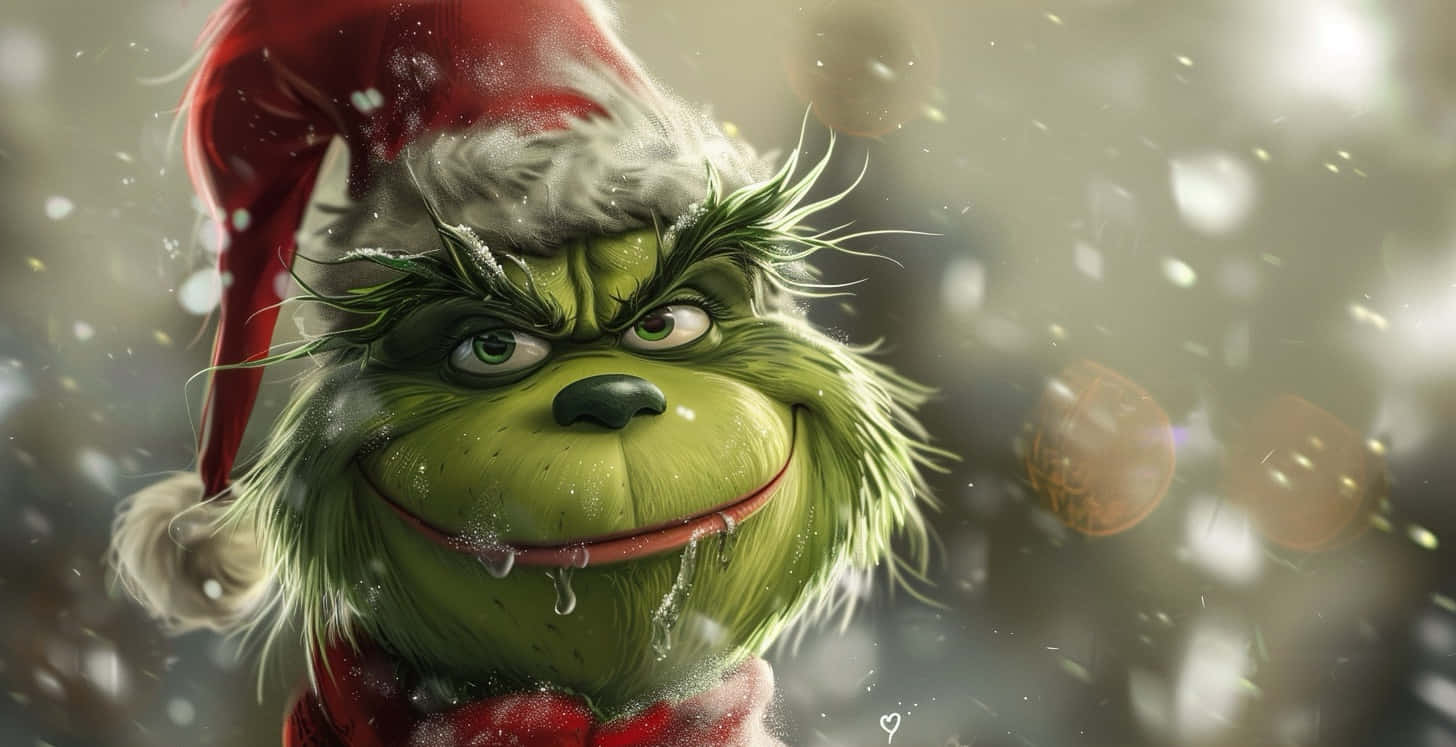 Grinchin Snowy Christmas Background