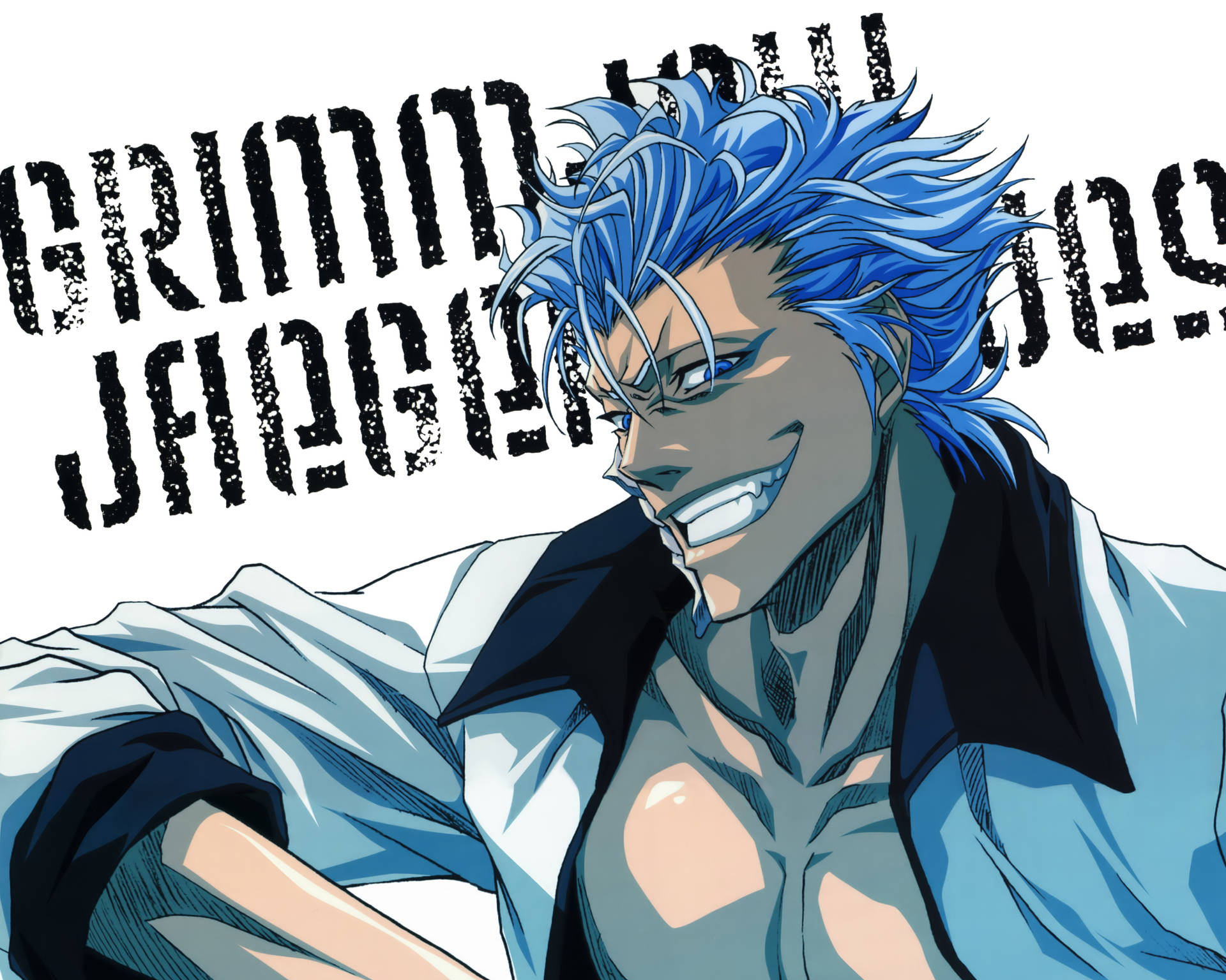 Grinning Grimmjow With Caption