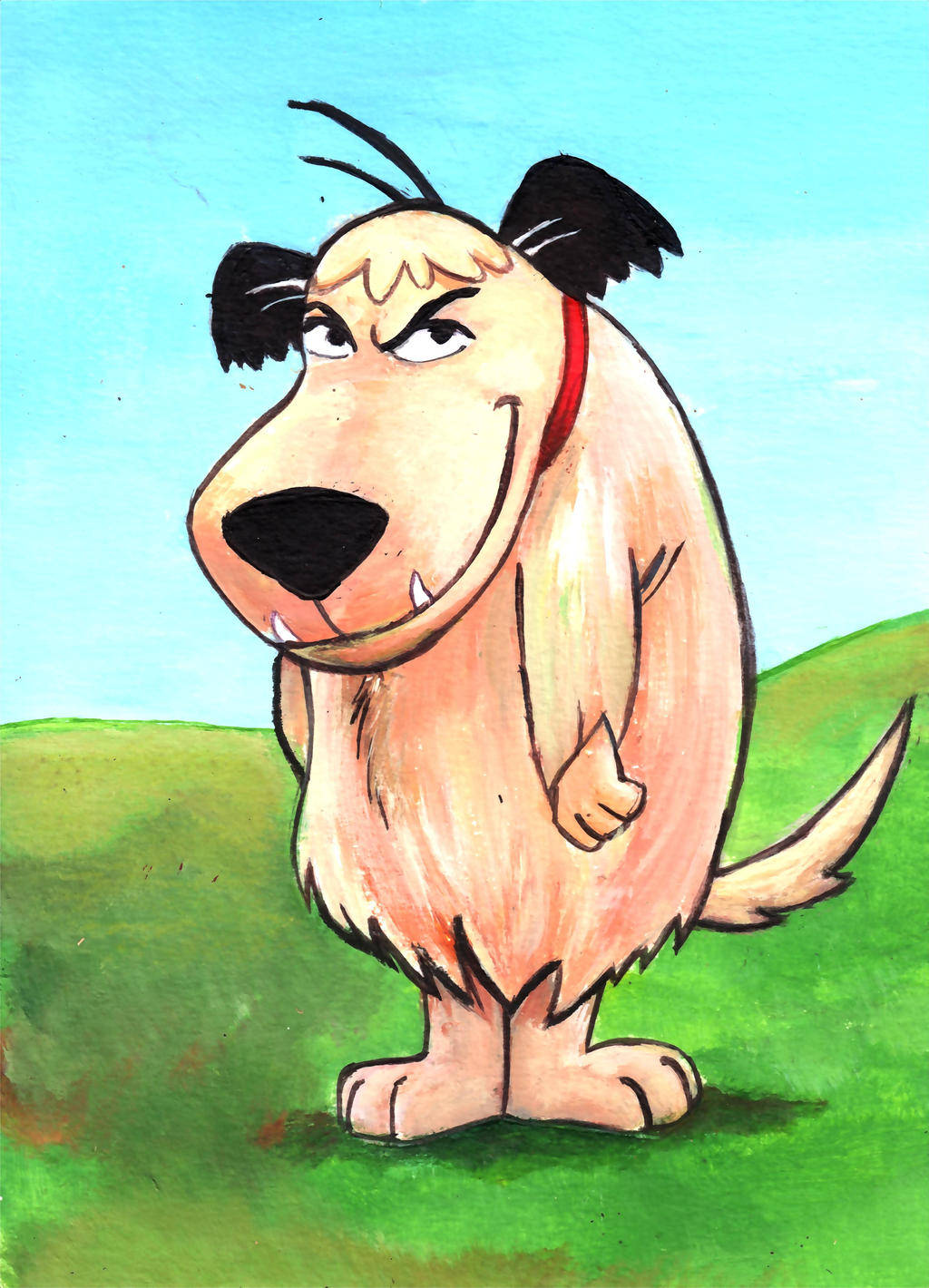 Grinning Muttley Drawing Background