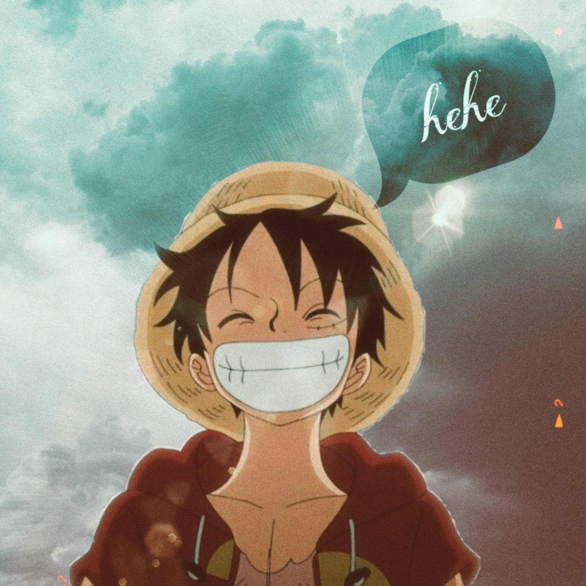 Grinning One Piece Luffy Pfp Cloudy Fanart