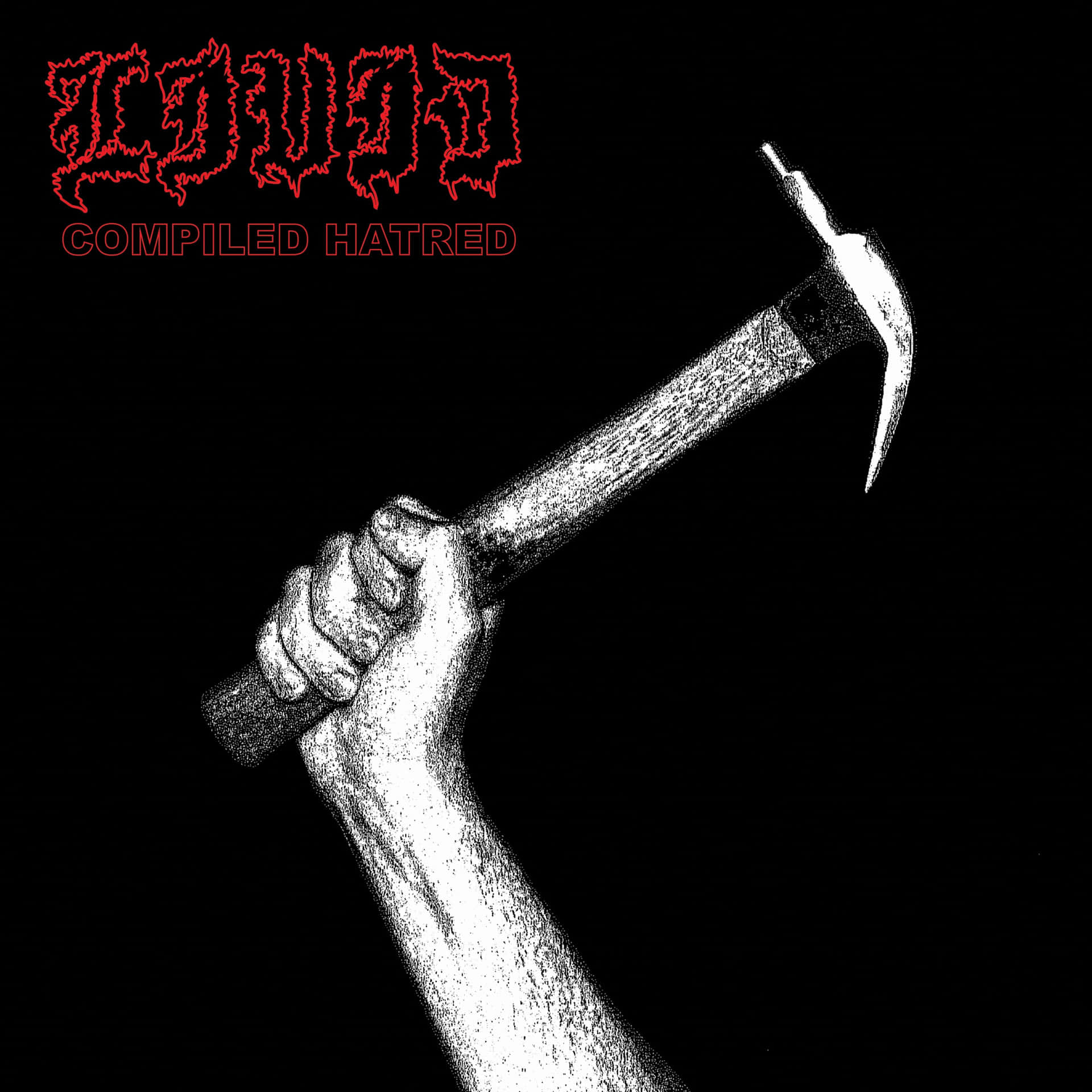 Gripped Hammer Blackand White Background