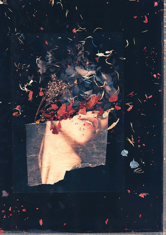 Gritty Collage Art Background