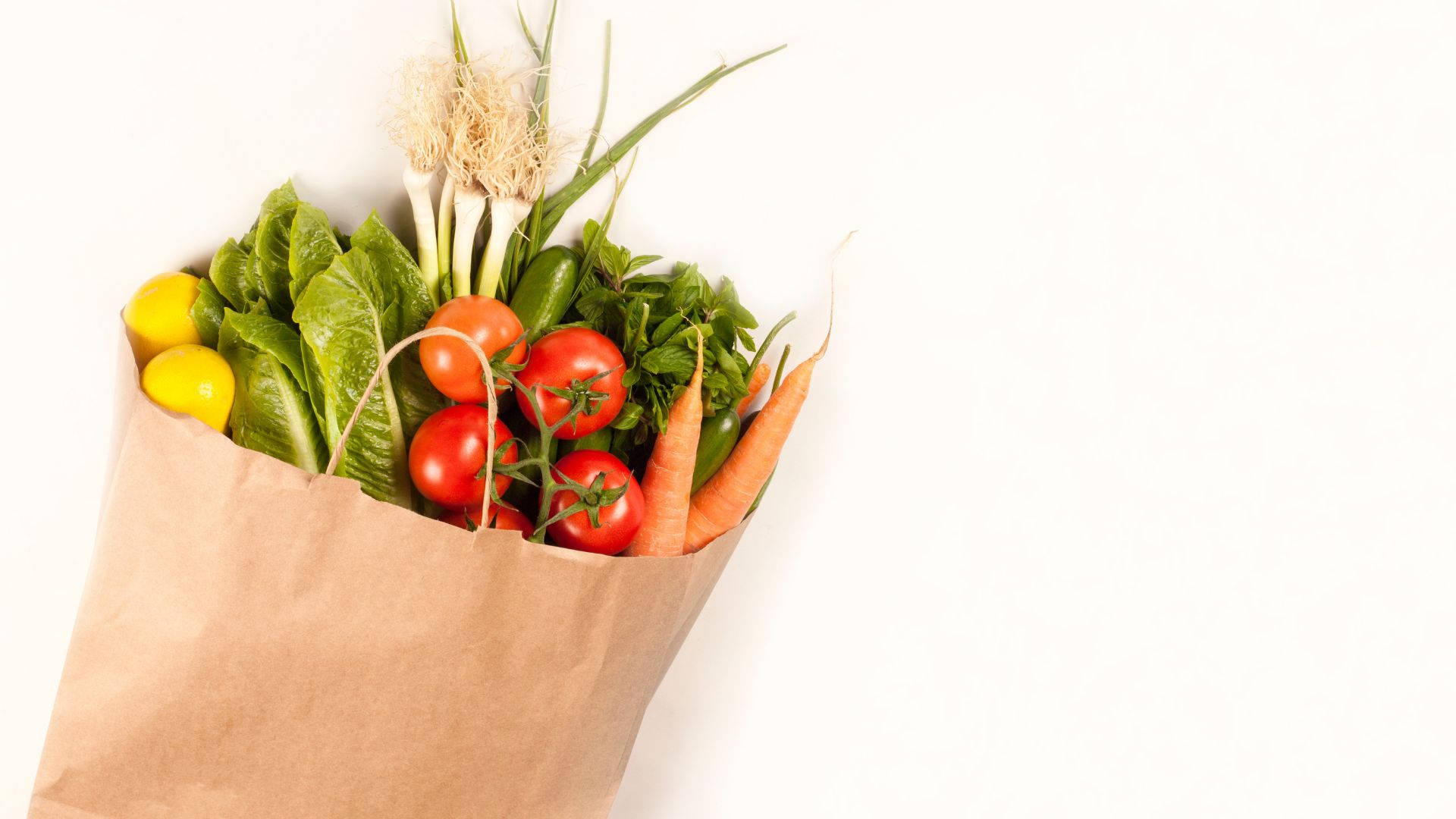 Grocery Items Tomatoes And Carrots Background