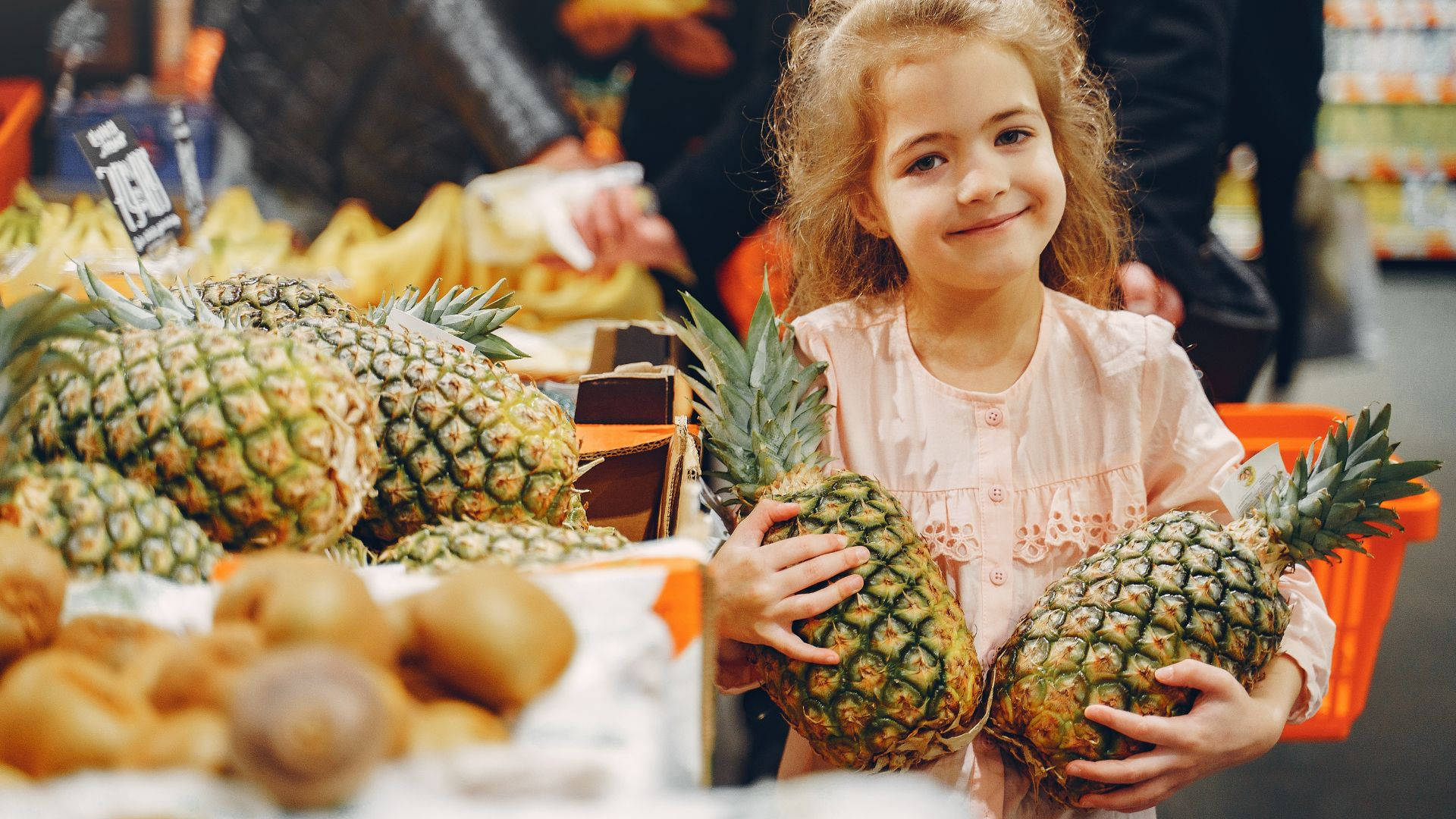 Grocery Pineapple Fruits Background