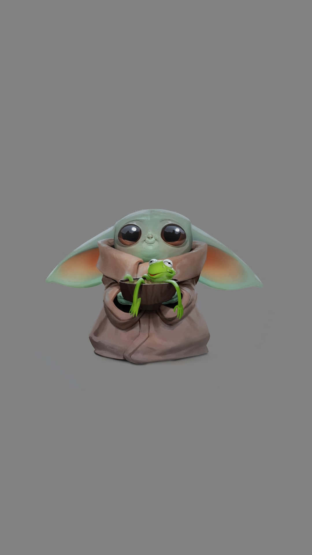 Grogu Holding Frog