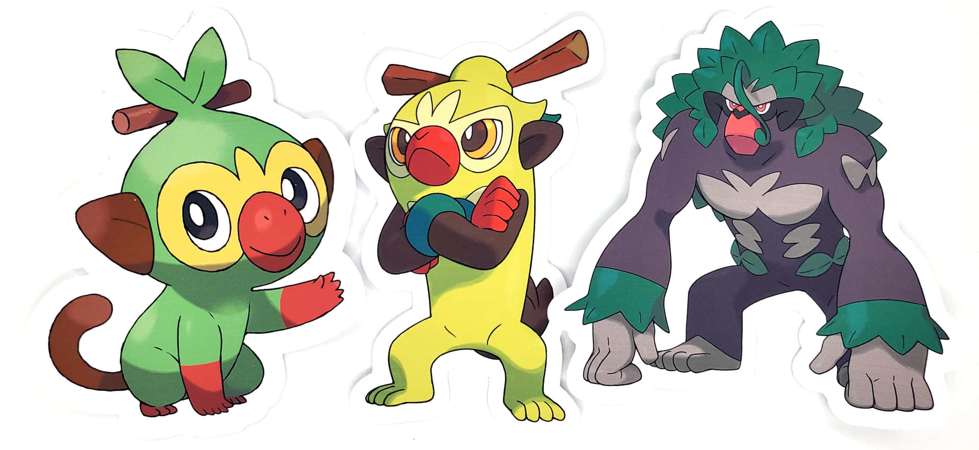 Grookey Evolution Line Background