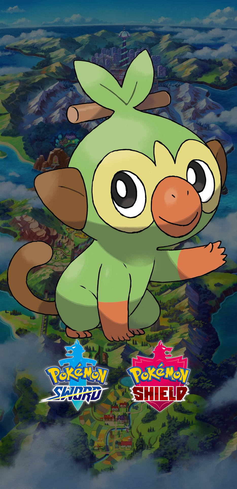 Grookey In Pokemon Sword And Shield Background