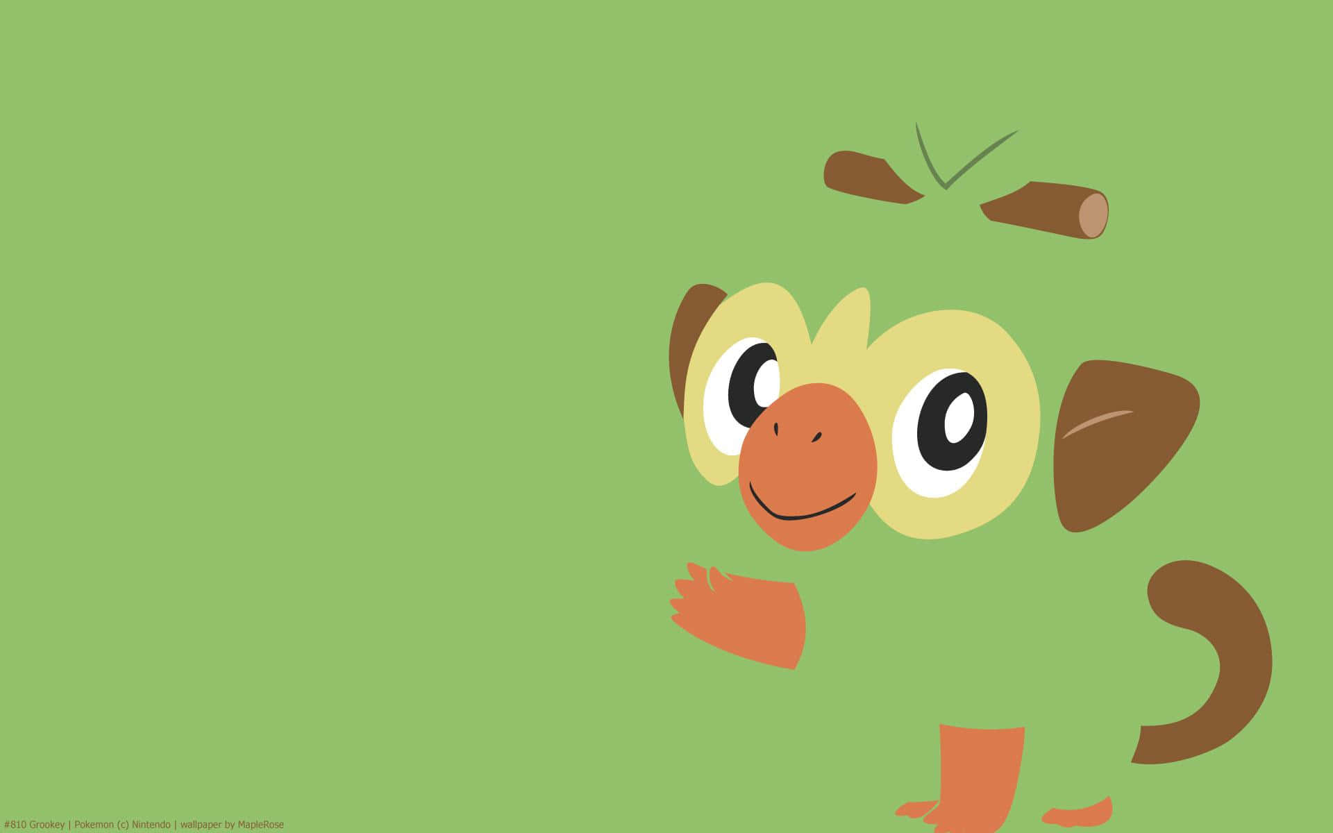 Grookey Pokemon Cartoon Wallpaper Background