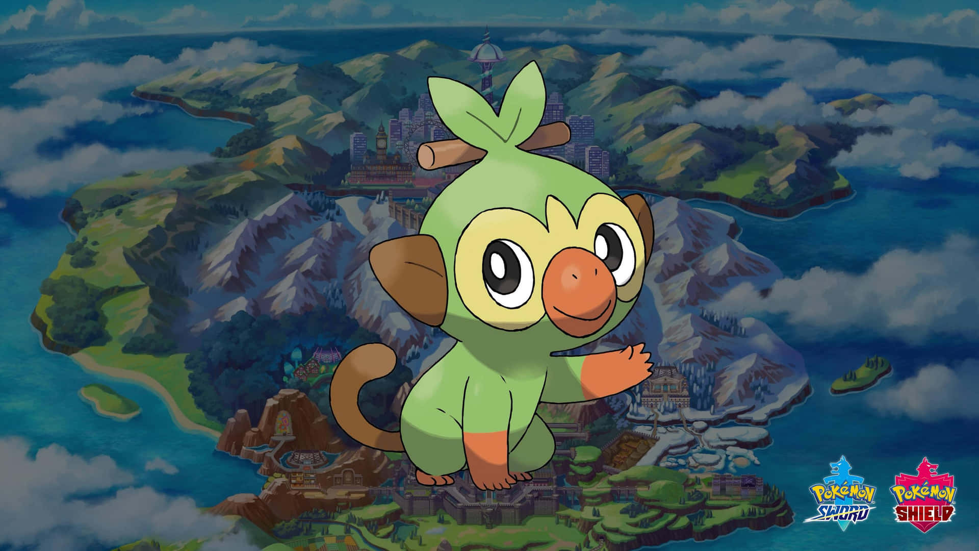 Grookey Pokemon Sword Shield Promo Art Background