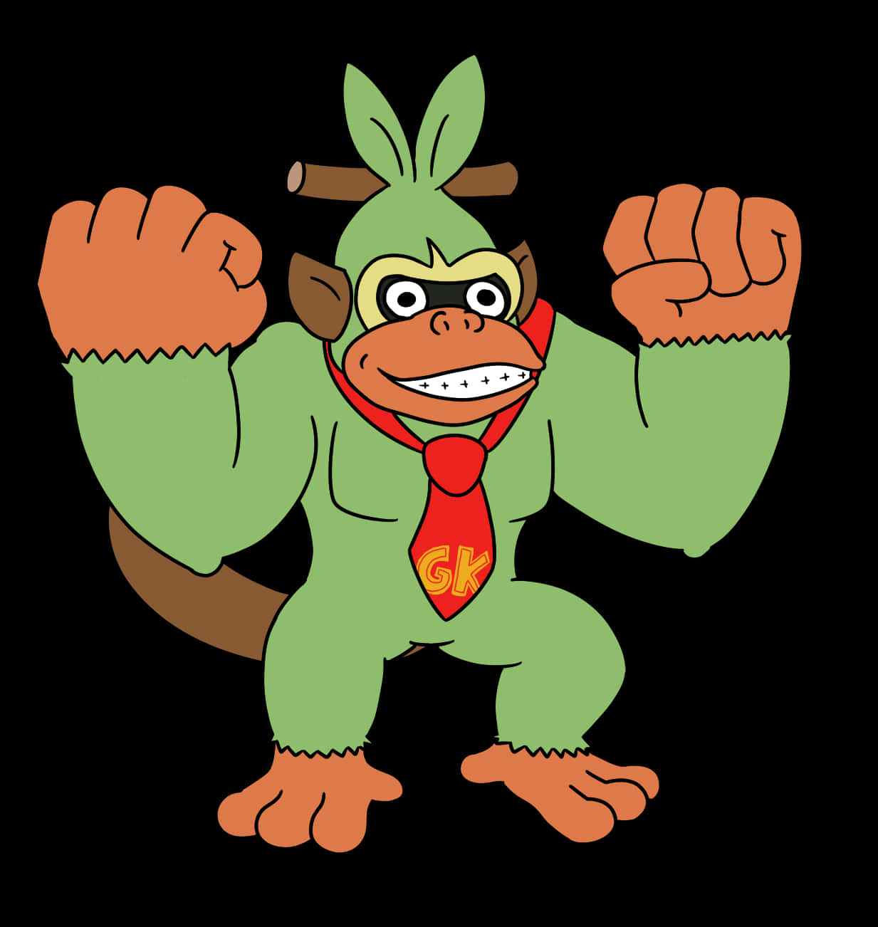 Grookey_ Superhero_ Pose Background