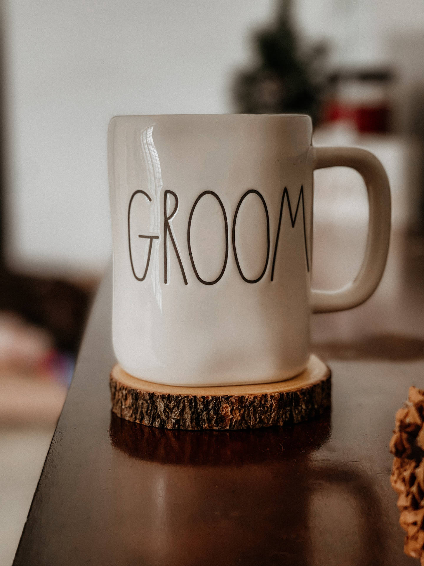 Groom's White Mug Background