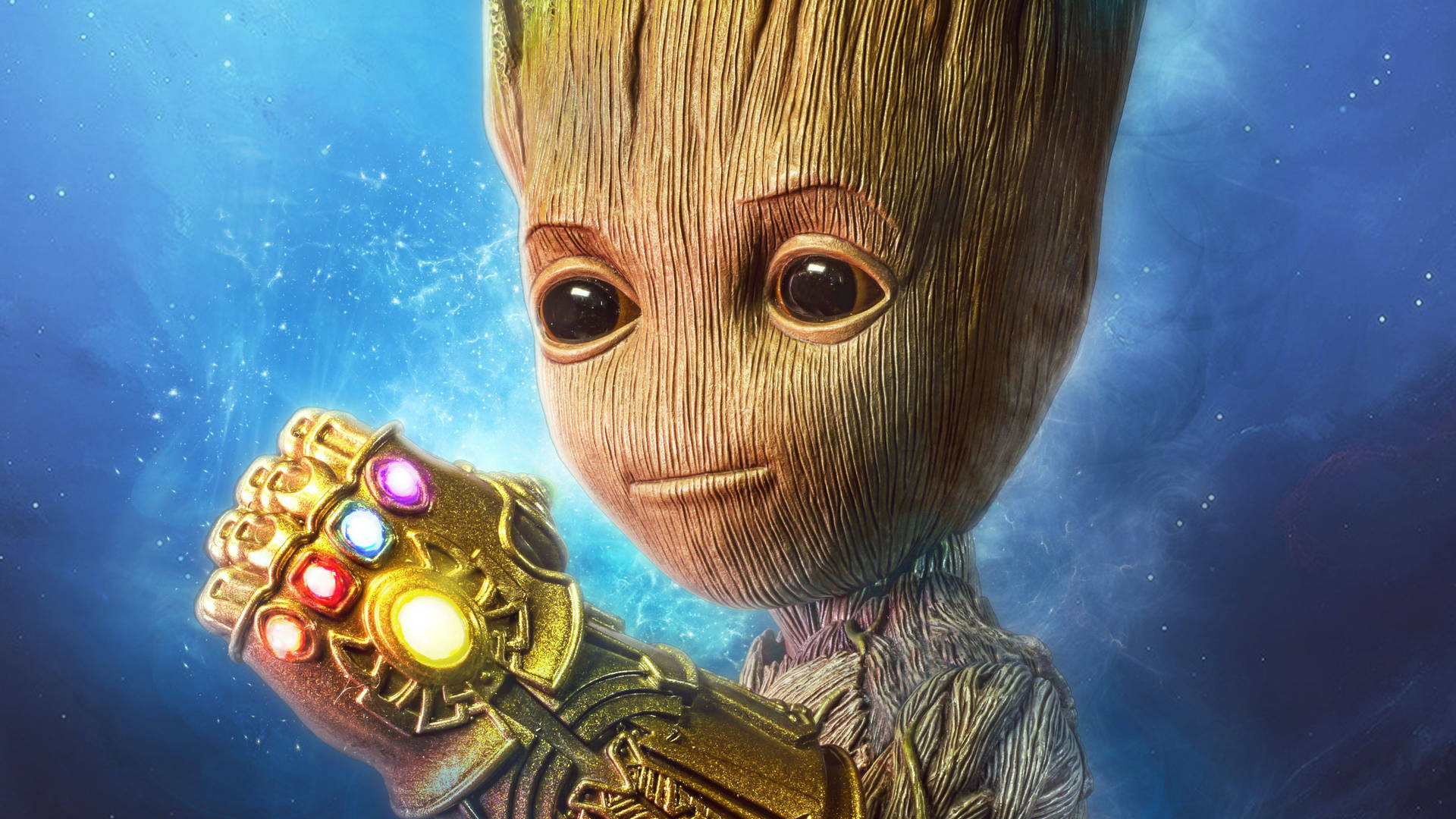 Groot With The Infinity Gauntlet Background