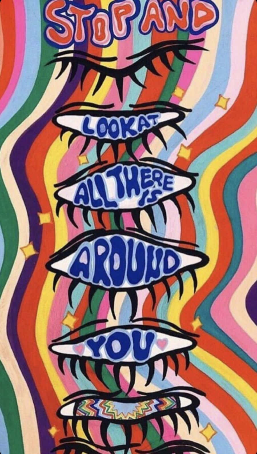 Groovy 70s-inspired Psychedelic Aesthetic Background