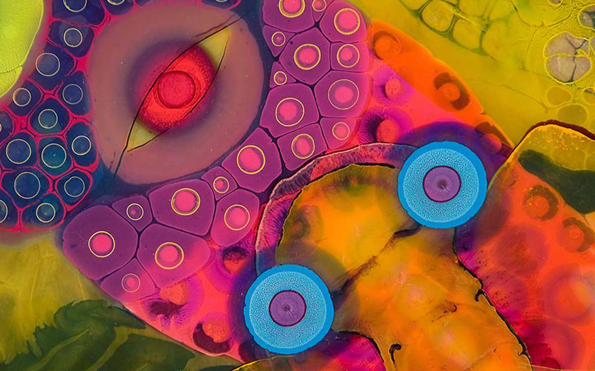 Groovy Psychedelic 70s Aesthetic Background