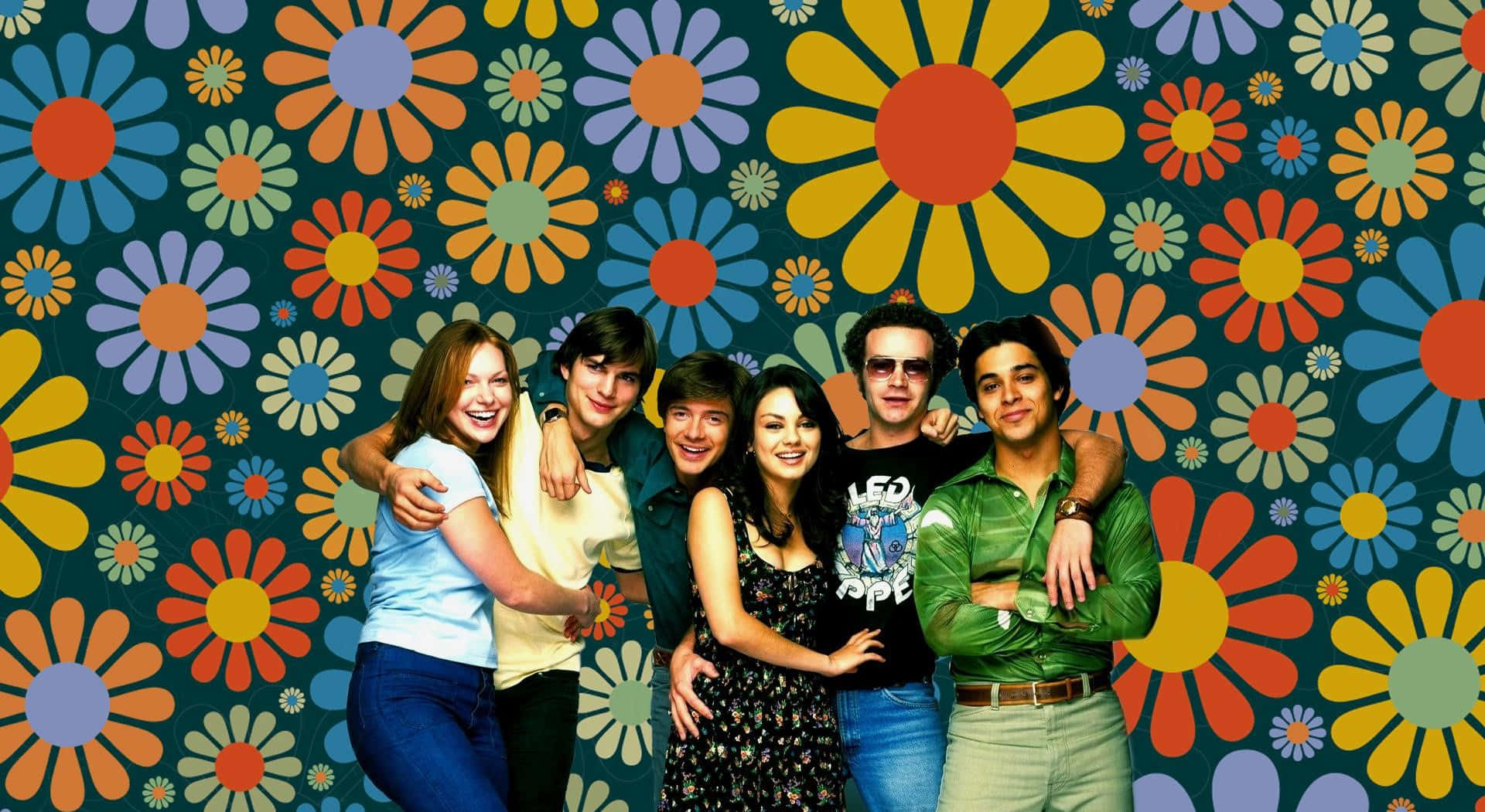Groovy Psychedelic 70s Aesthetic Wallpaper Background
