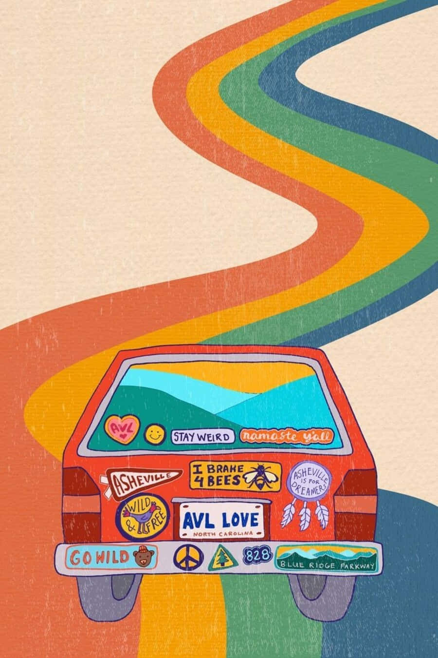Groovy Psychedelic 70s Vibes Background