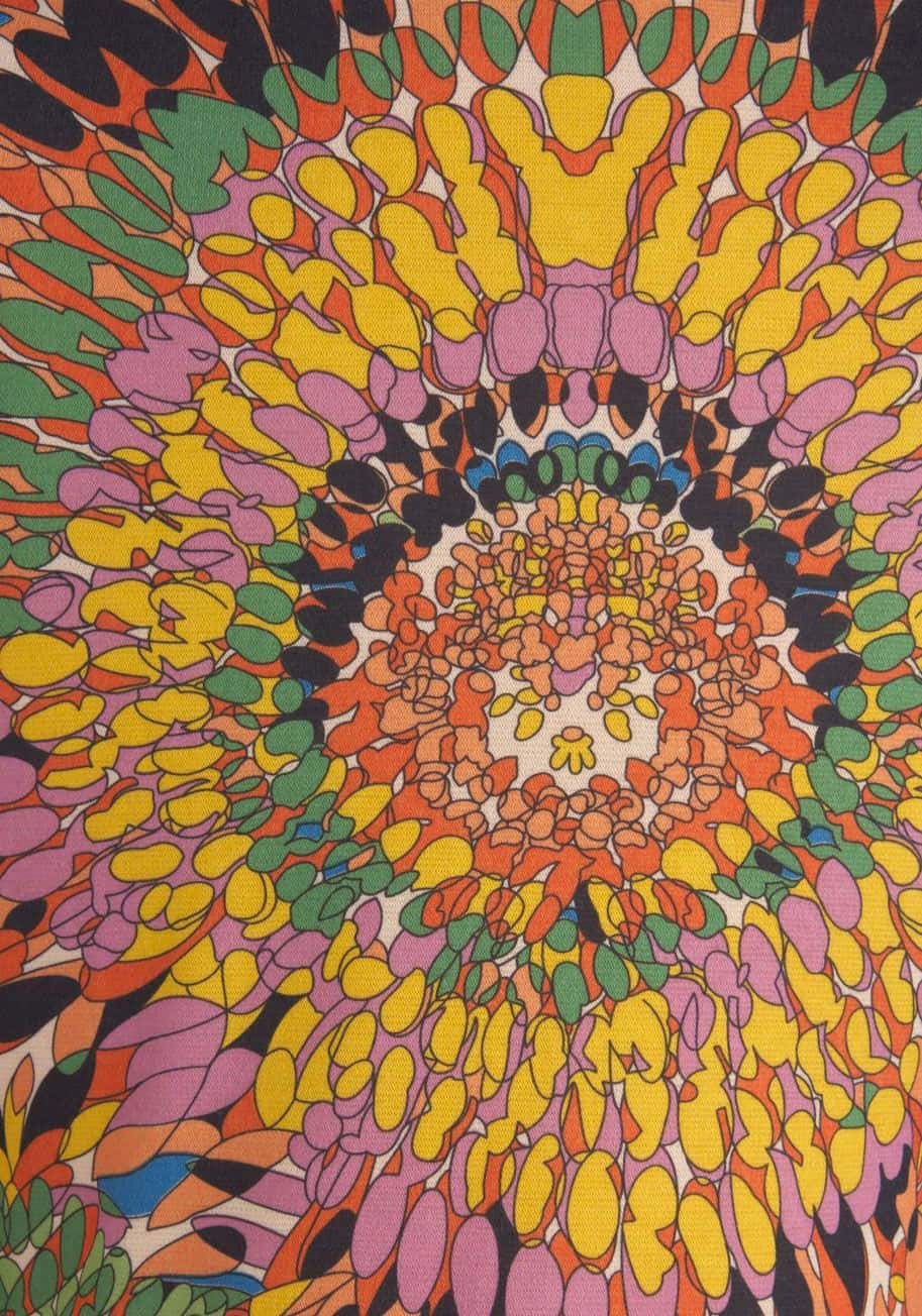 Groovy Psychedelic 70s Vibes Background