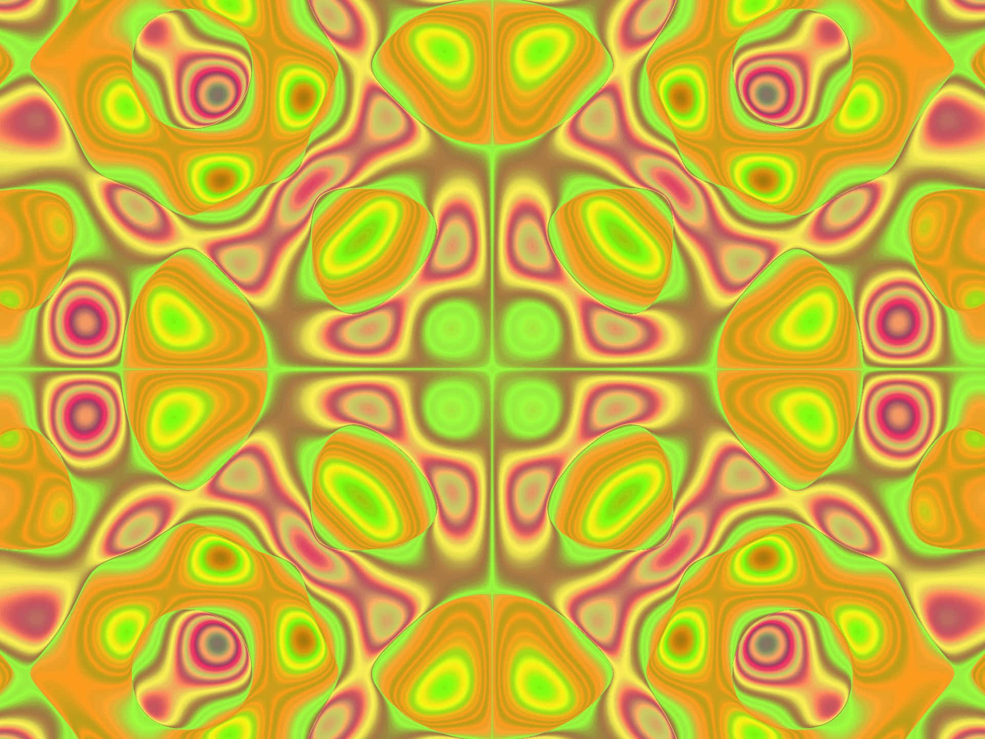 Groovy Psychedelic Patterns Of The 70s Background