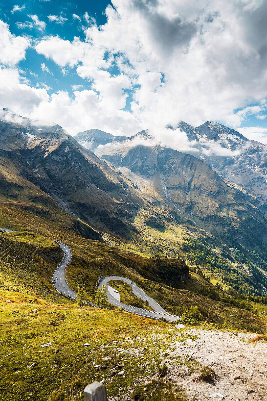 Grossglockner Alpine Road Nature Scenery Background