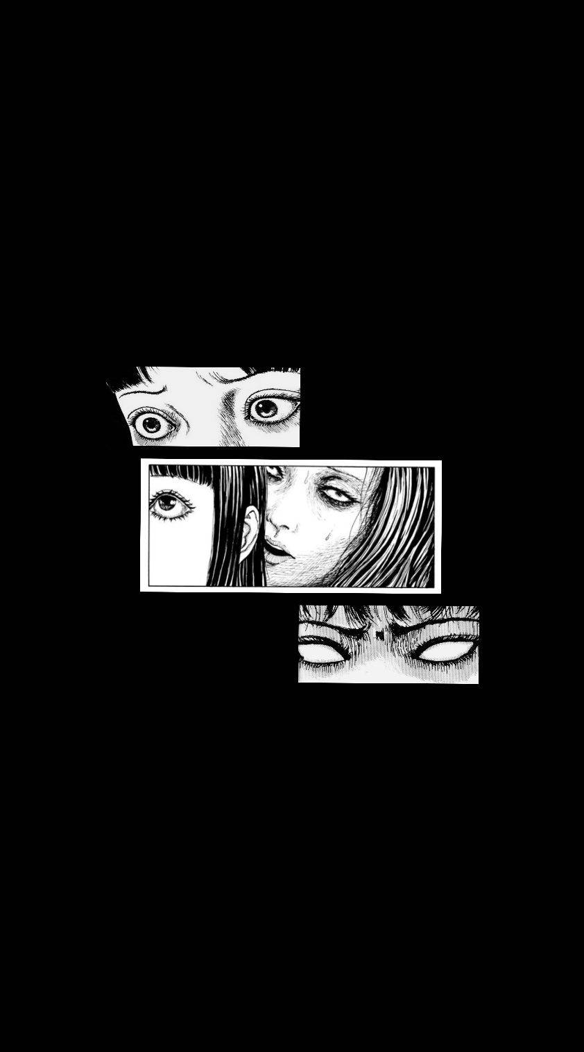 Grotesque Beauty In Junji Ito's Manga Artwork Background